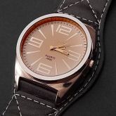 Relógio Quartz Unisexo com Bracelete Pele PU - #00206994